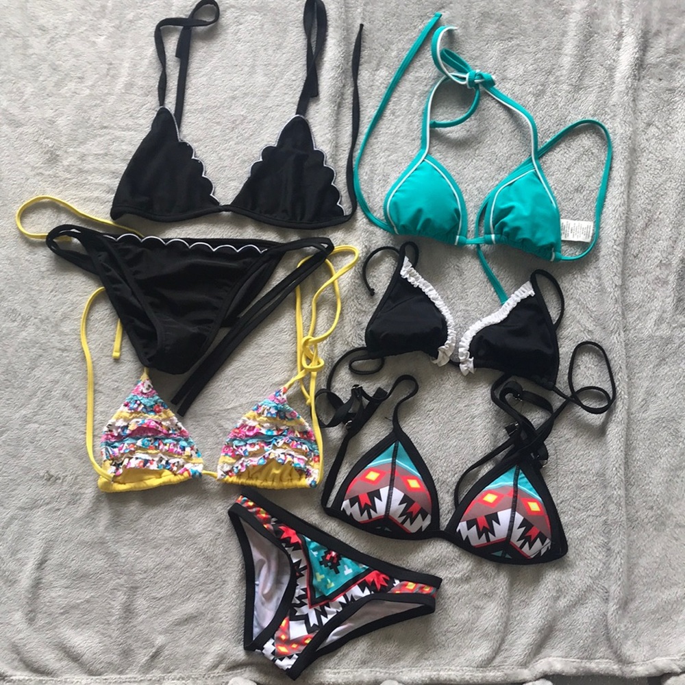 Lot of 5 bikini tops